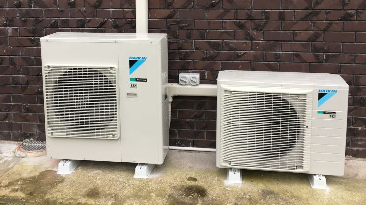 Two outdoor heatpump units 