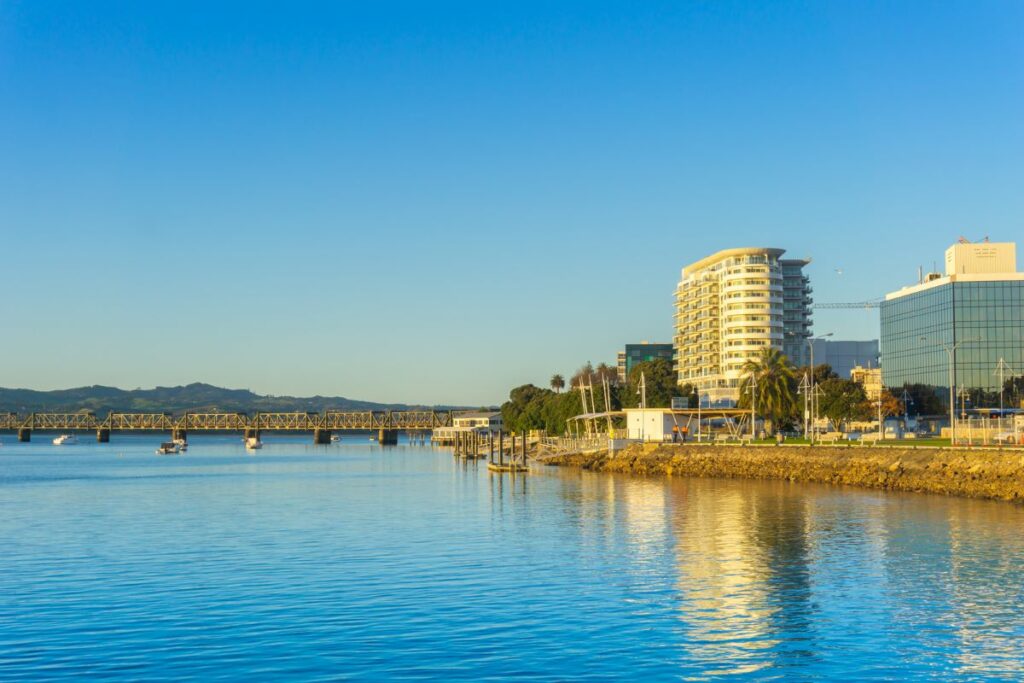 Tauranga waterfront and business district